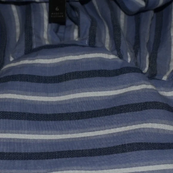 Banana Republic Blue and White Striped Blouse - Picture 5 of 5